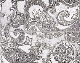 Панно Sfumato Grey Paisley (из 2-x плиток) 40,2x50,5