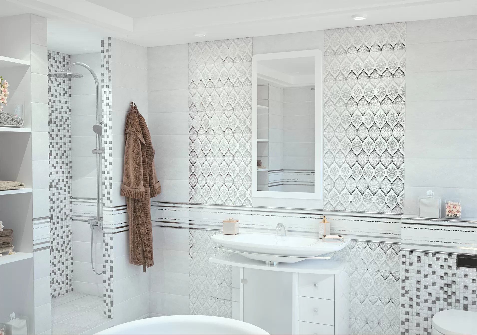 Мозаика Mosaic Glass White DW7MGW00 30x30