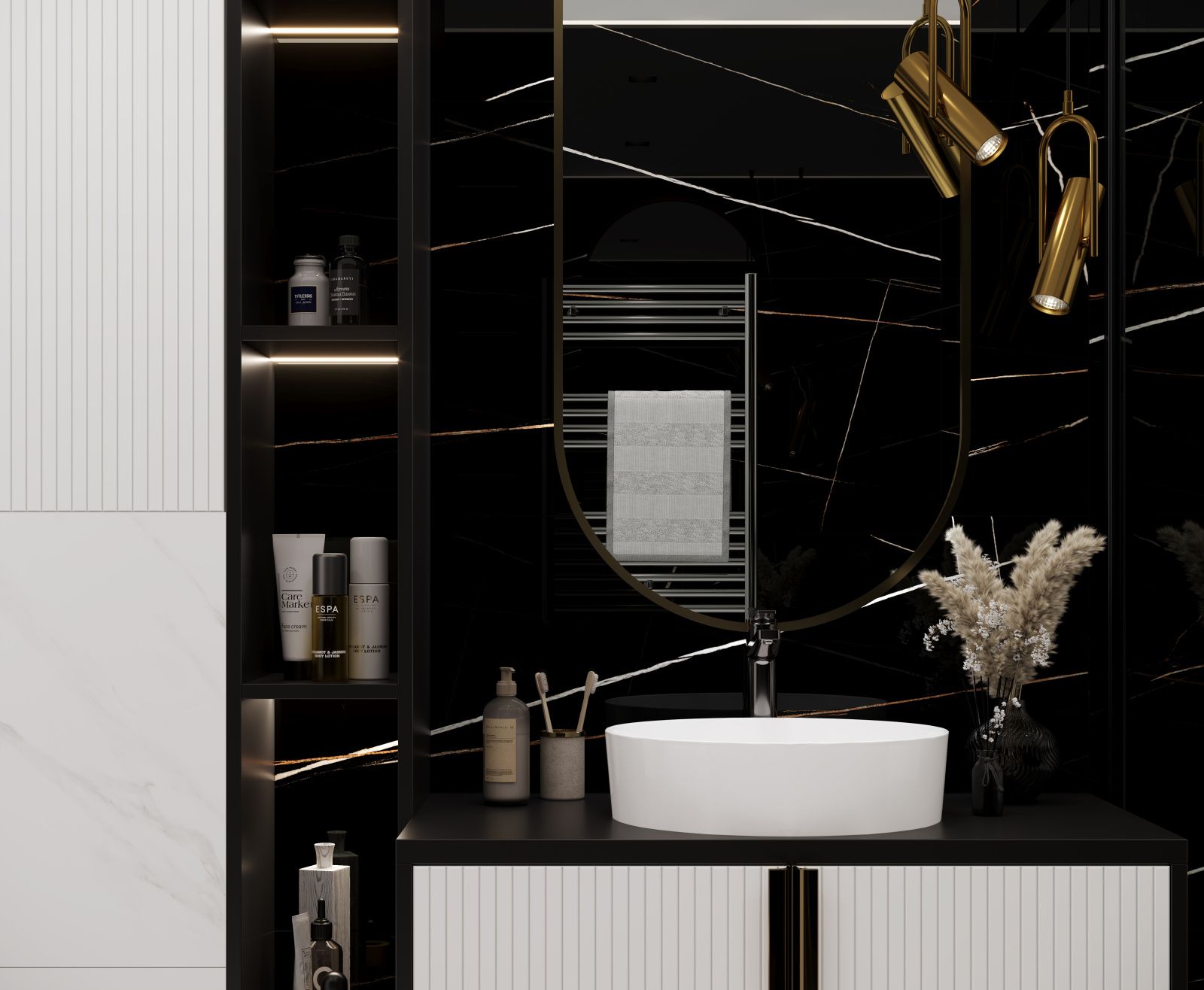 Lawa Black Черный Полированный Керамогранит 60x120