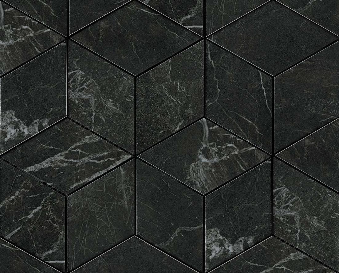 Мозаика Marvel Noir St.Laurent Mosaico Esagono Lappato 30x35