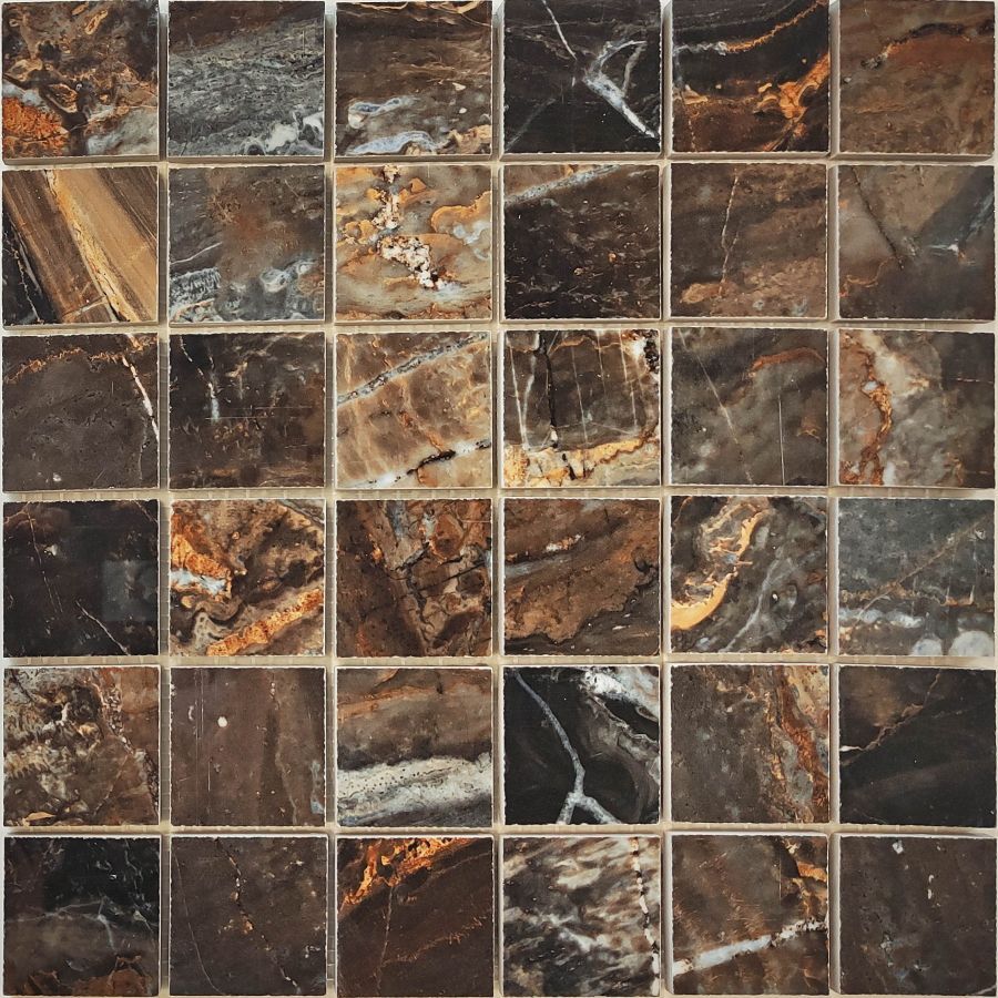 Мозаика Lawa Nero Polished (5x5) 30x30