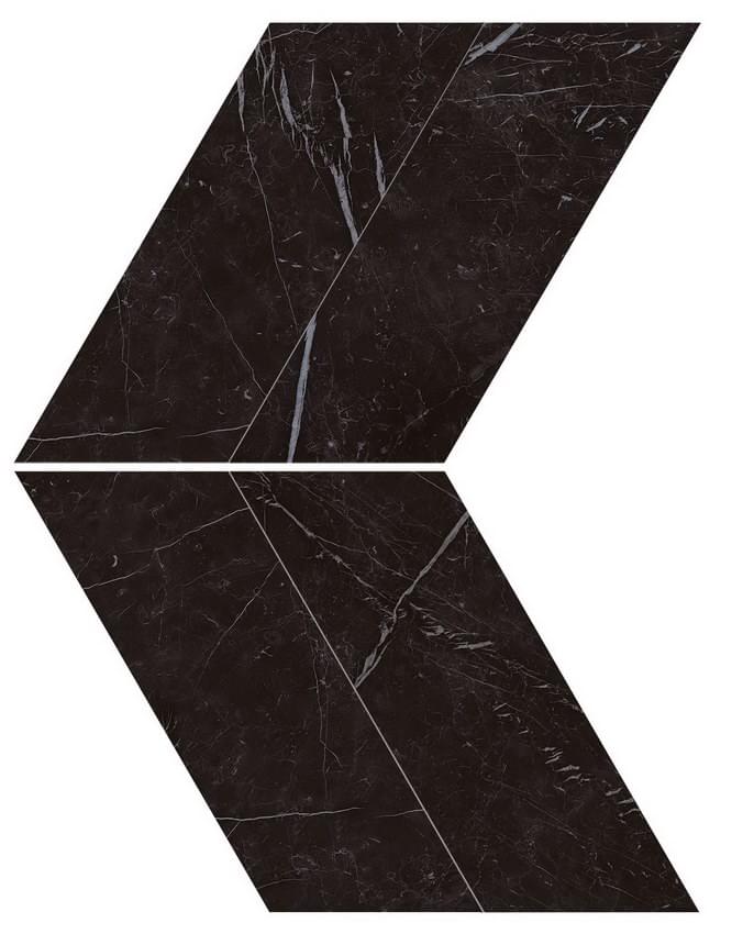Мозаика Marvel Nero Marquina Chevron Lappato 22,5x22,9