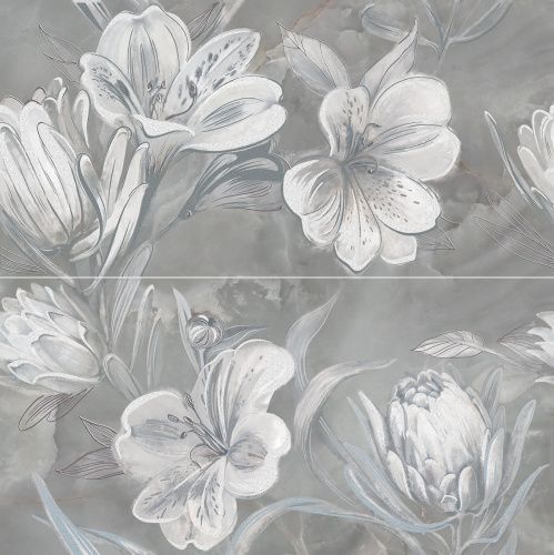 Панно Grey (из 2-х плиток) 63x63