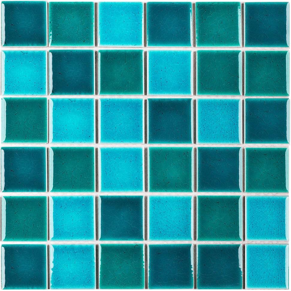 Мозаика Homework Crackle Green Mixed Glossy чип (4,8x4,8) LWWB83333 30,6x30,6