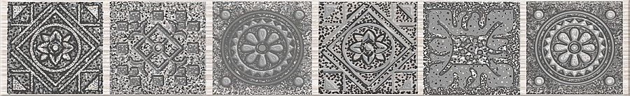 Бордюр Grazia Grey Nefertiti 6,2x40,5