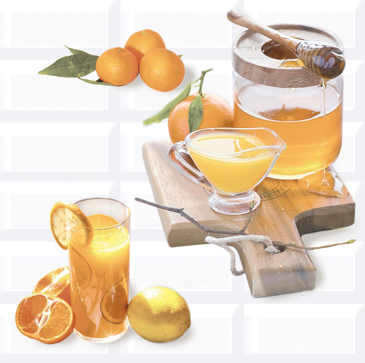 Панно Вог Citrus 1 (из 2-х плиток) 40,2x50,5