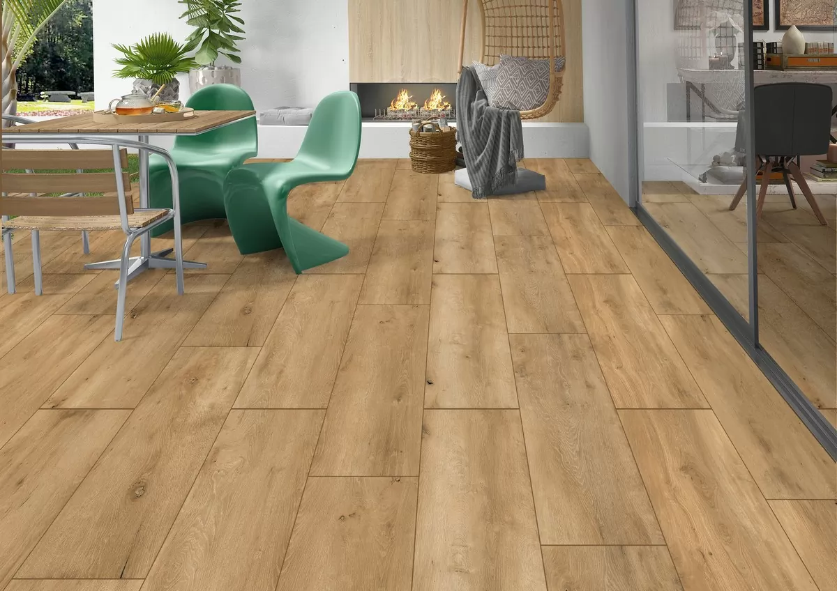 Oak Almond Коричневый ENWD5019SR1130120 Матовый, Рельефный Керамогранит 29,8x120