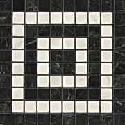 Вставка напольная Marvel Noir-Cremo Angolo Mosaico 18,5x18,5