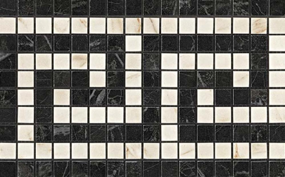 Бордюр напольный Marvel Noir-Cremo Greca Mosaico 18,5x30