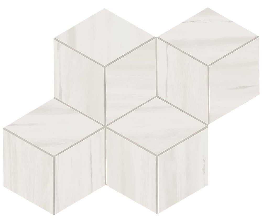 Мозаика Marvel Bianco Dolomite Mosaico Esagono Lappato 30x35