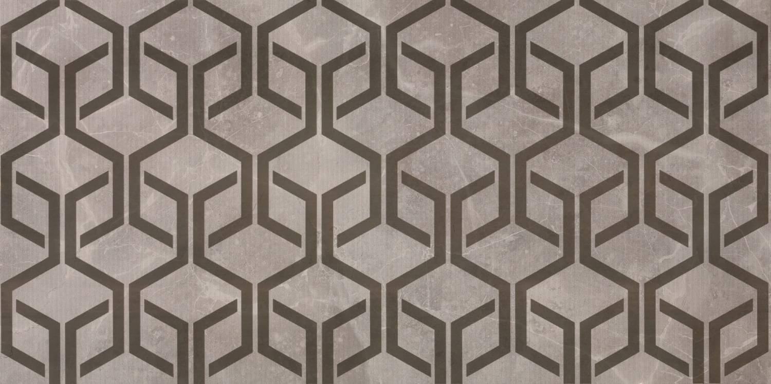Декор Marvel Grey Fleury Hexagon 40x80