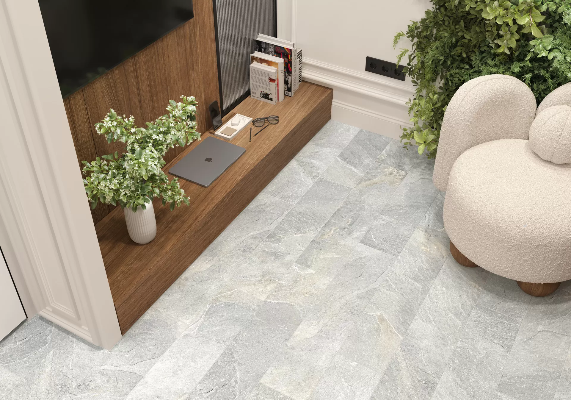 Santorini White GP2090SNN00L Лаппатированный Керамогранит 20x90