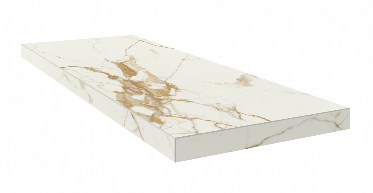 Ступень угловая правая Помпеи Уайт / Pompei White Scal.90 Ang.Dx 33x90