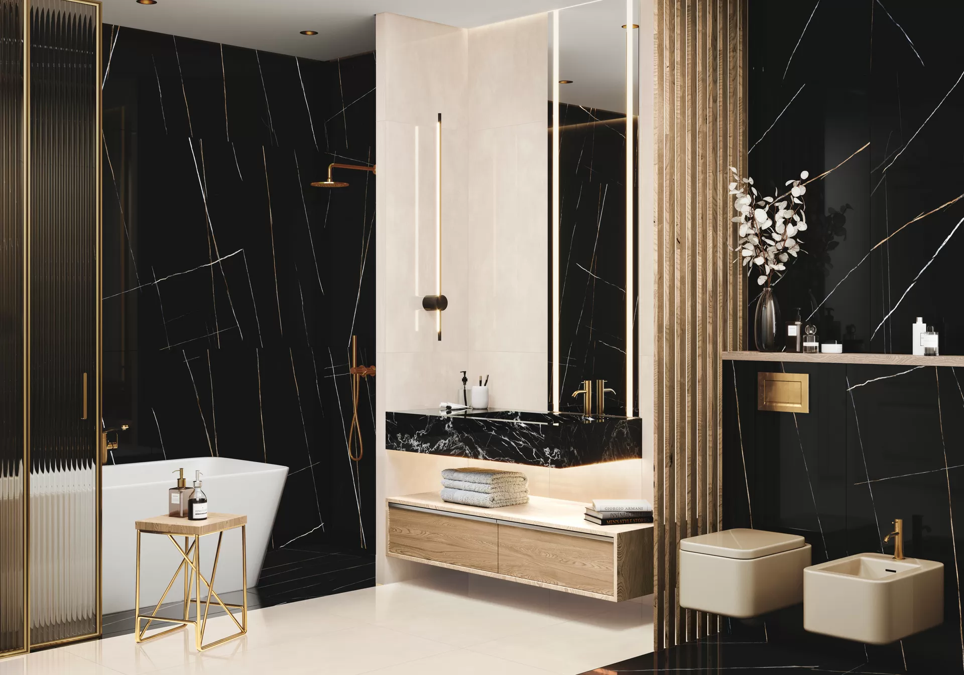 Sahara Noir 60120SAA99HG Глянцевый Керамогранит 60x120