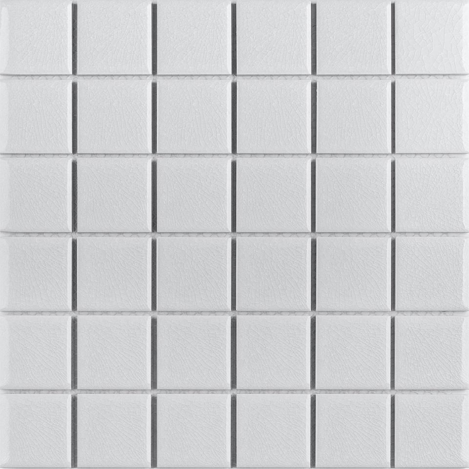 Мозаика Homework Crackle White Glossy чип (4,8x4,8) LWWB81531 30,6x30,6