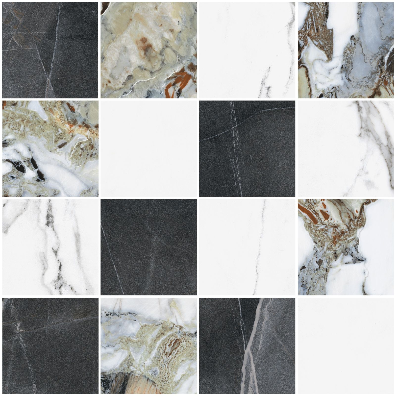 Мозаика CityMarble Микс Лаппато 7,5x7,5