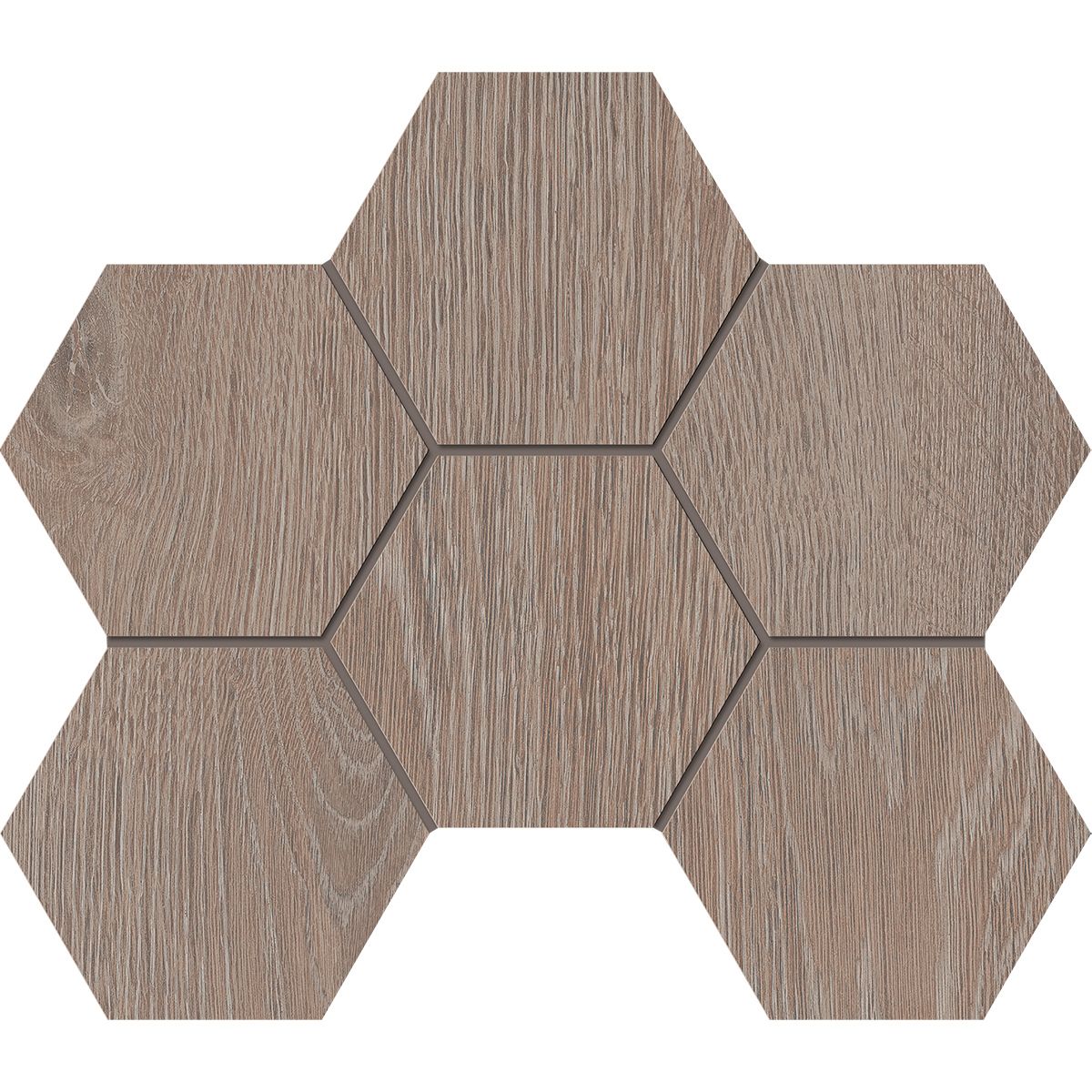 Мозаика Kraft Wood KW02 Hexagon Структурированный 25x28,5