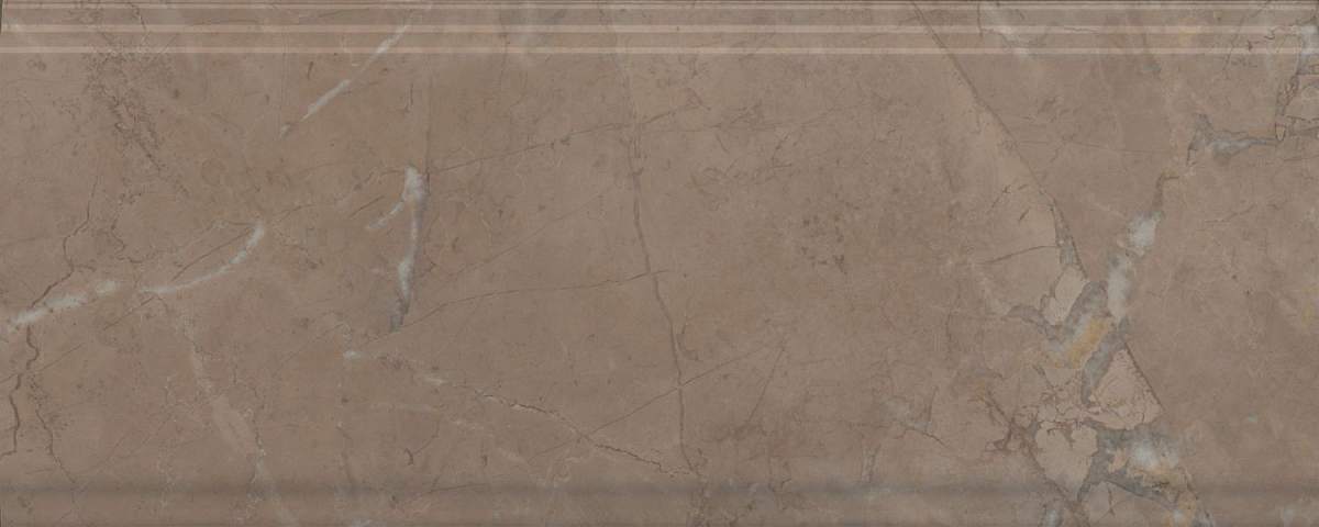 Бордюр Серенада Бежевый Тёмный Глянцевый Обрезной BDA027R 12x30