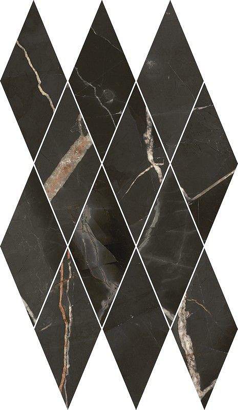 Декор-мозаика Stellaris Absolut Black Mosaico Diamond 620110000208 28x48
