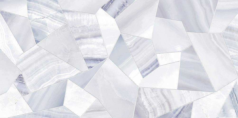 Bergamo Серый Рисунок TWU09BGM017 Глянцевая 24,9x50