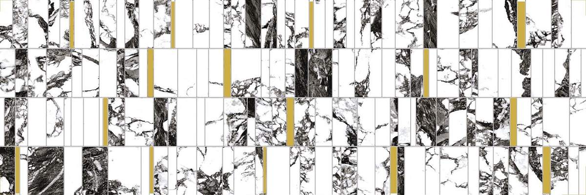 Декор White Stream Темно-Серый 25x75