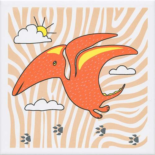 Декор Динозаврики 4 Матовый 20х20