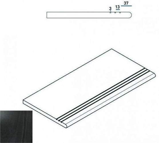 Ступень Contempora Carbon Gradino Round Grip Dx Закругл Правая 620040000029 30x60