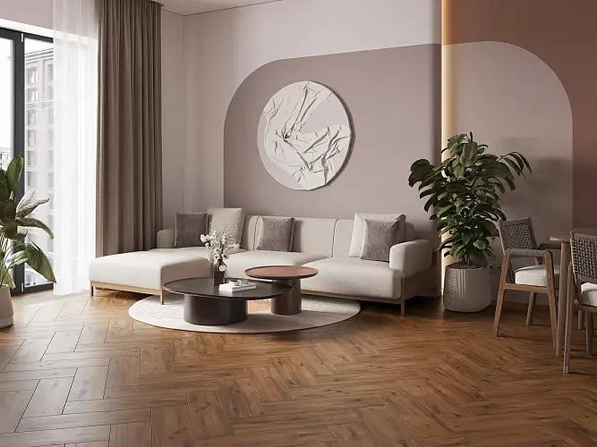 Oakwood Темно-Коричневый A17487 Матовый Керамогранит 18,5x59,8