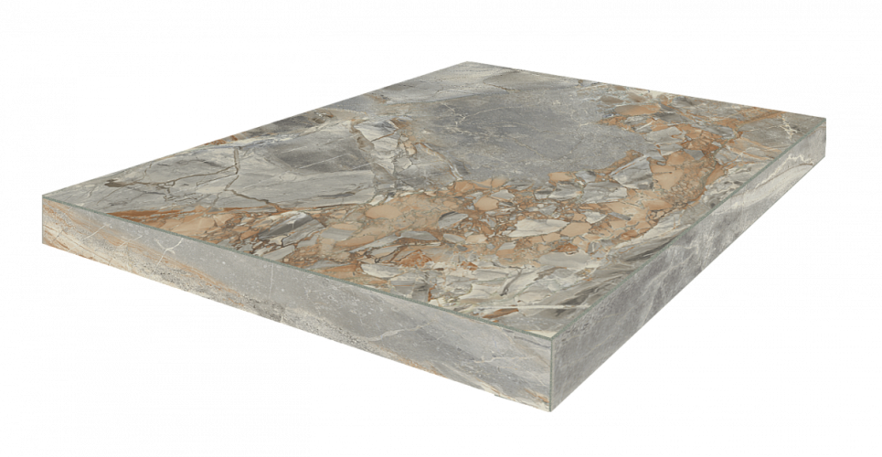 Ступень угловая левая Верона Серый / Verona Grigio Cal.90 Ang.Sx 33x90