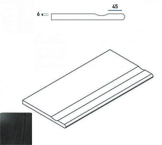 Бортик Contempora Carbon Bor. Svasato Round С выемкой Закругл 620090000226 30x60