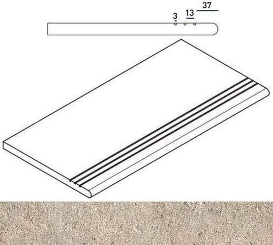 Ступень Everstone Desert Gradino Round Grip Dx Закругл Правая 620040000096 30x60