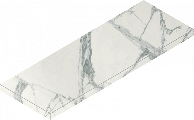 Ступень угловая левая Charme Deluxe Invisible White Scal.80 Ang.Sx Nat 620070001633 33x80