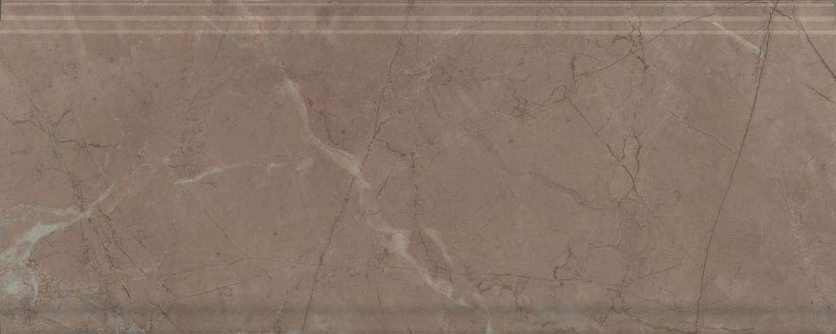 Бордюр Серенада Бежевый Тёмный Глянцевый Обрезной BDA027R 12x30