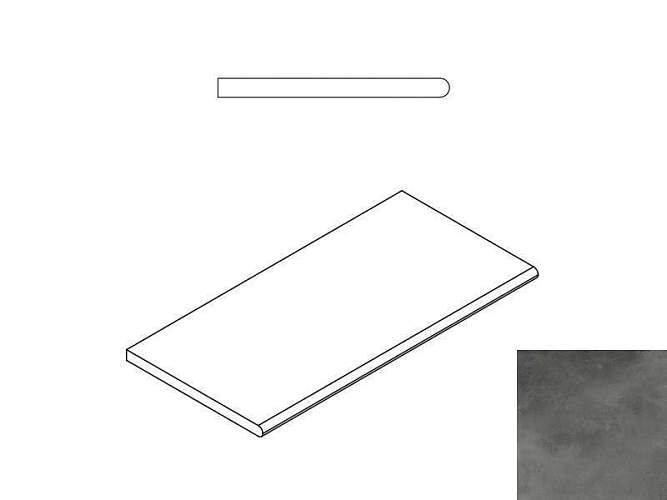 Бортик Millennium X2 Black Round Nat Закруг 620090000755 30x60