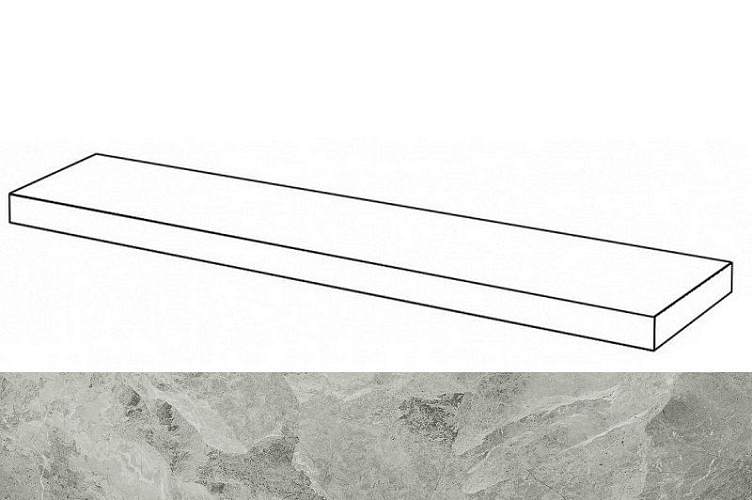 Ступень угловая правая Charme Extra Silver Scal. Ang.Dx 620070001461 33x160