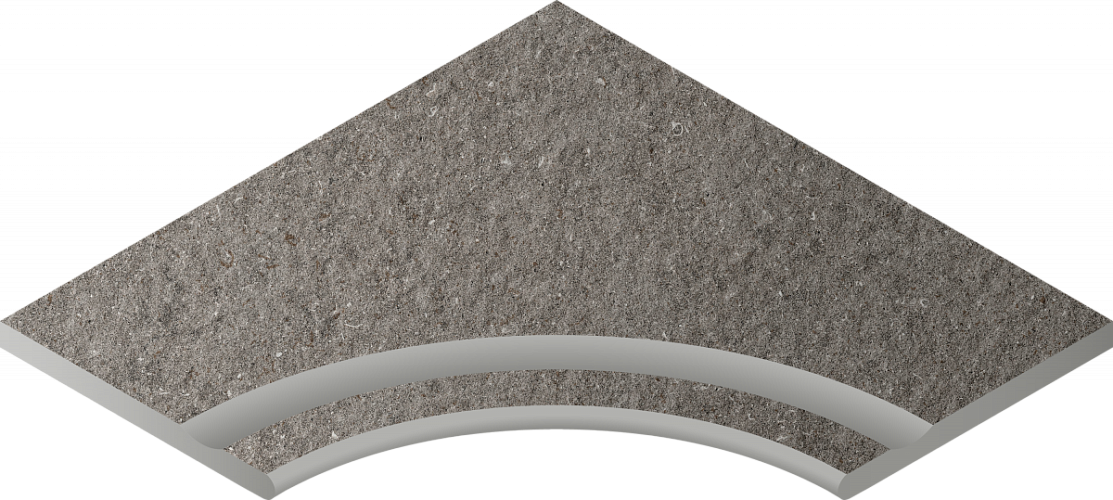 Бортик с выемкой закруглённый угловой Discover X2 Fume Bordo Svasato Round 620090001036 60x60