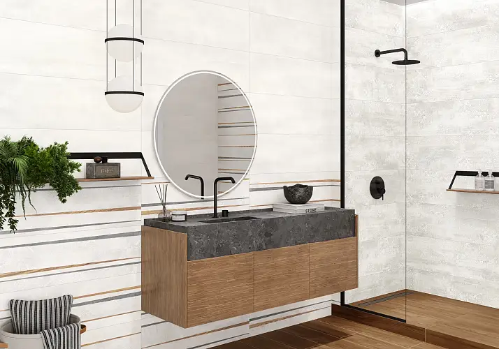 Dakar Белая Полоска TWU3090DKR14R Матовая 30x90