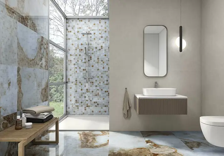 Мозаика Malla Hex Cr. Lux Danae Navi 22,5x32,5