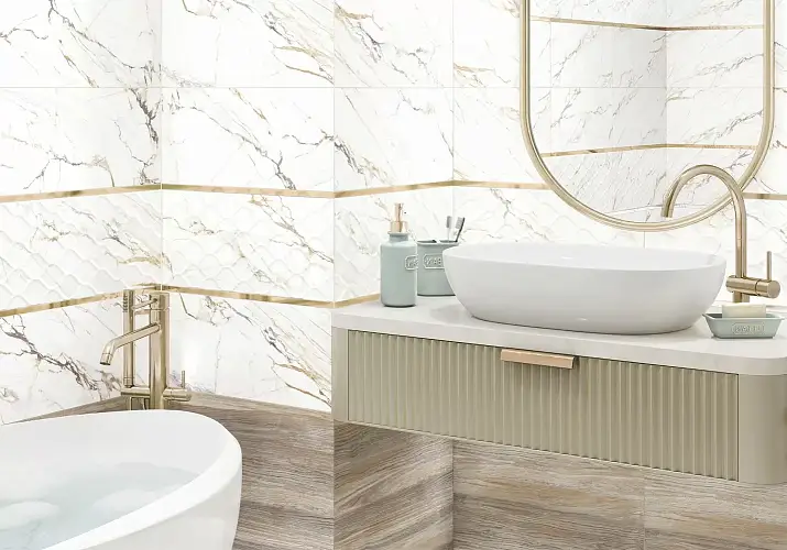 Detroit Calacatta Gold WT9DET11 Глянцевая 24,9x50