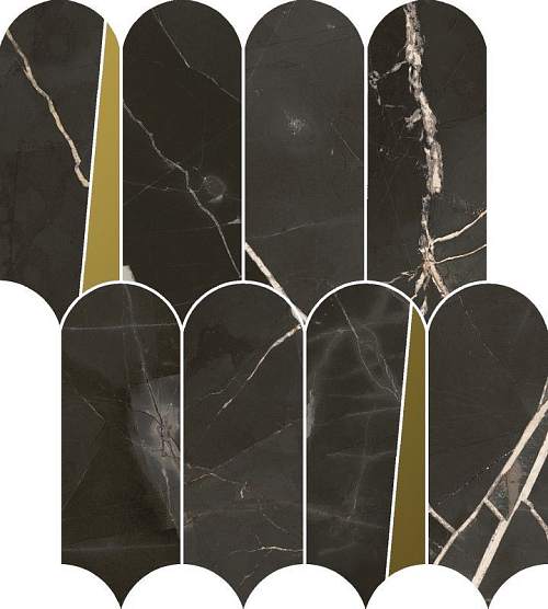 Декор-мозаика Stellaris Absolut Black Mosaico Elegant 620110000235 32,5x36,1