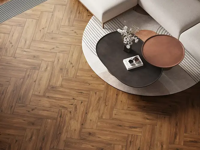 Oakwood Темно-Коричневый A17487 Матовый Керамогранит 18,5x59,8