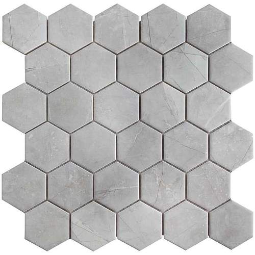 Мозаика Hexagon small Marble Grey Matt 26,5x27,8