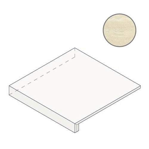 Ступень угловая левая Charme Advance Alabastro White Scal.160 Ang.Sx Nat 620070002024 33x160