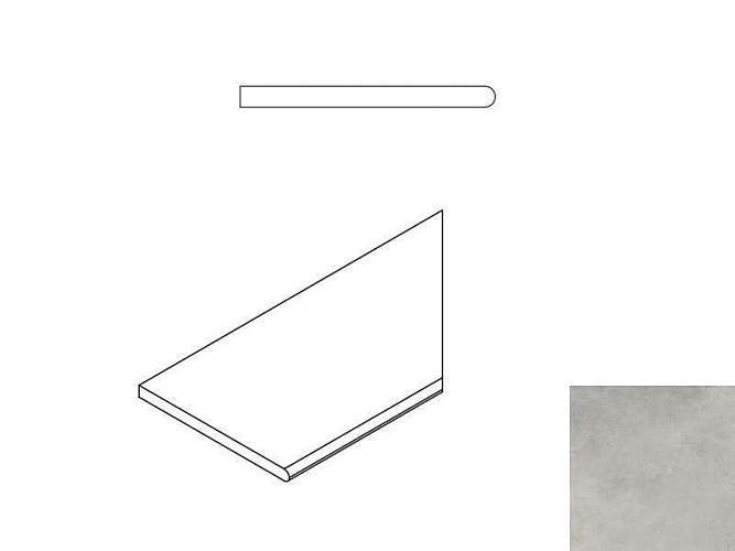 Бортик правый Millennium X2 Silver Round Dx Nat Закруг 620090000739 30x60