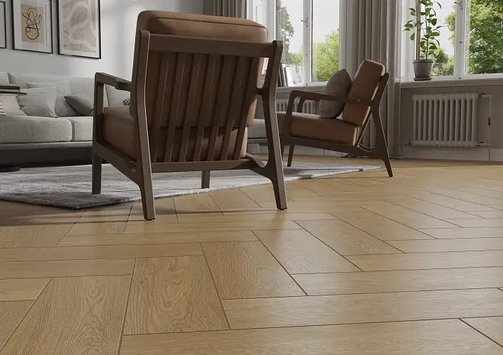 Teakwood Бежевый A17900 Рельефный Матовый Керамогранит 18,5x59,8