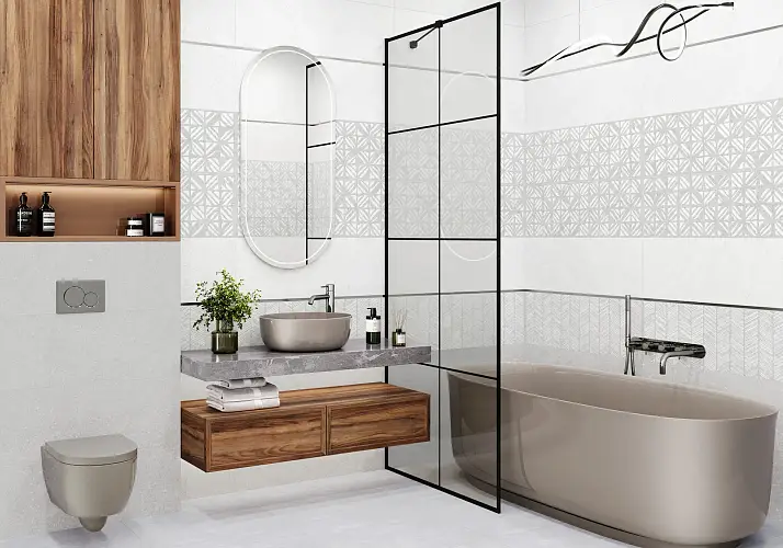 Amarant Белый Шеврон TWU3090AMT17R Матовая 30x90