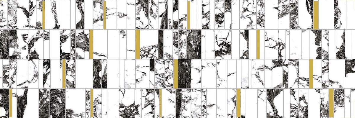 Декор White Stream Темно-Серый 25x75