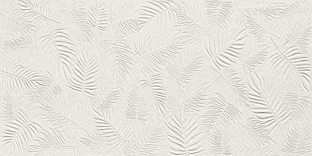 3D Wall Carve Leaf White A578 40x80