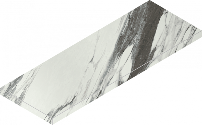 Ступень угловая левая Charme Deluxe Statuario Fantastico Scal.80 Ang.Sx Nat 620070001634 33x80