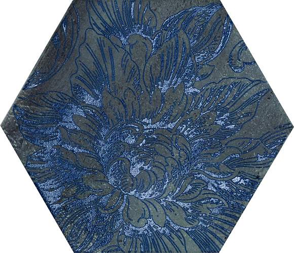 Декор Esagona Fuoridamasco Blu S/6 24x27,7